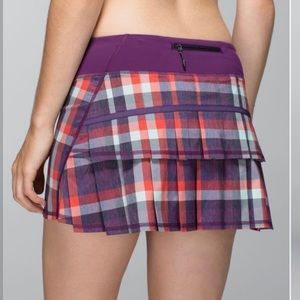 Lululemon 4 Pace Setter Wheezy Plaid Skort/Skirt